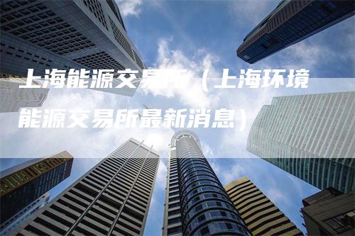 上海能源交易所（上海环境能源交易所最新消息）